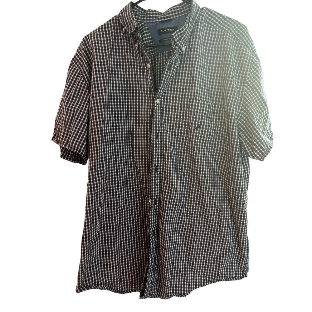 Nautica Short Sleeve Button Down Shirt Size XL